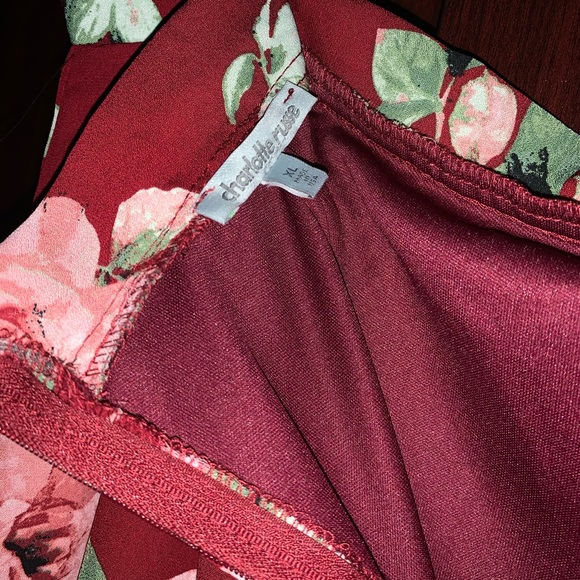 Red Floral Maxi Skirt - Picture 5 of 10